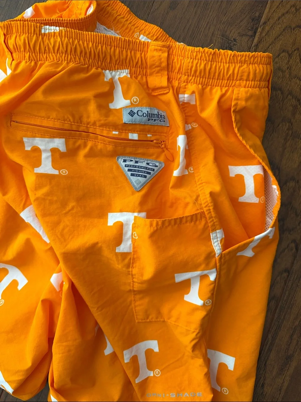 Men's Tennessee Vols Power T Logo Columbia Swim Trunks